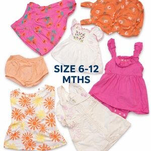 Baby Girl Summer Clothing Bundle | 6–12 Months | Carter’s & Old Navy